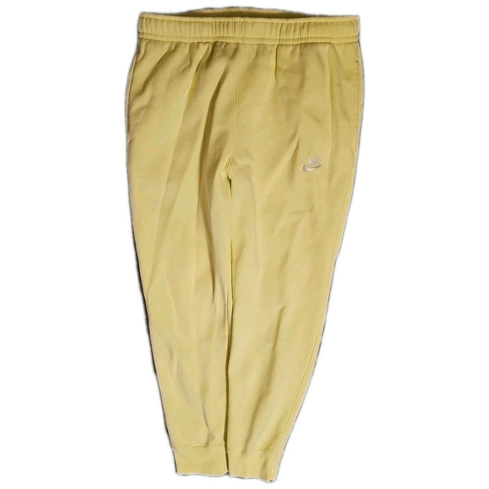 Nike Men Fleece Jogger Sweatpants Standard Fit Limelight Neon Yellow Size Large